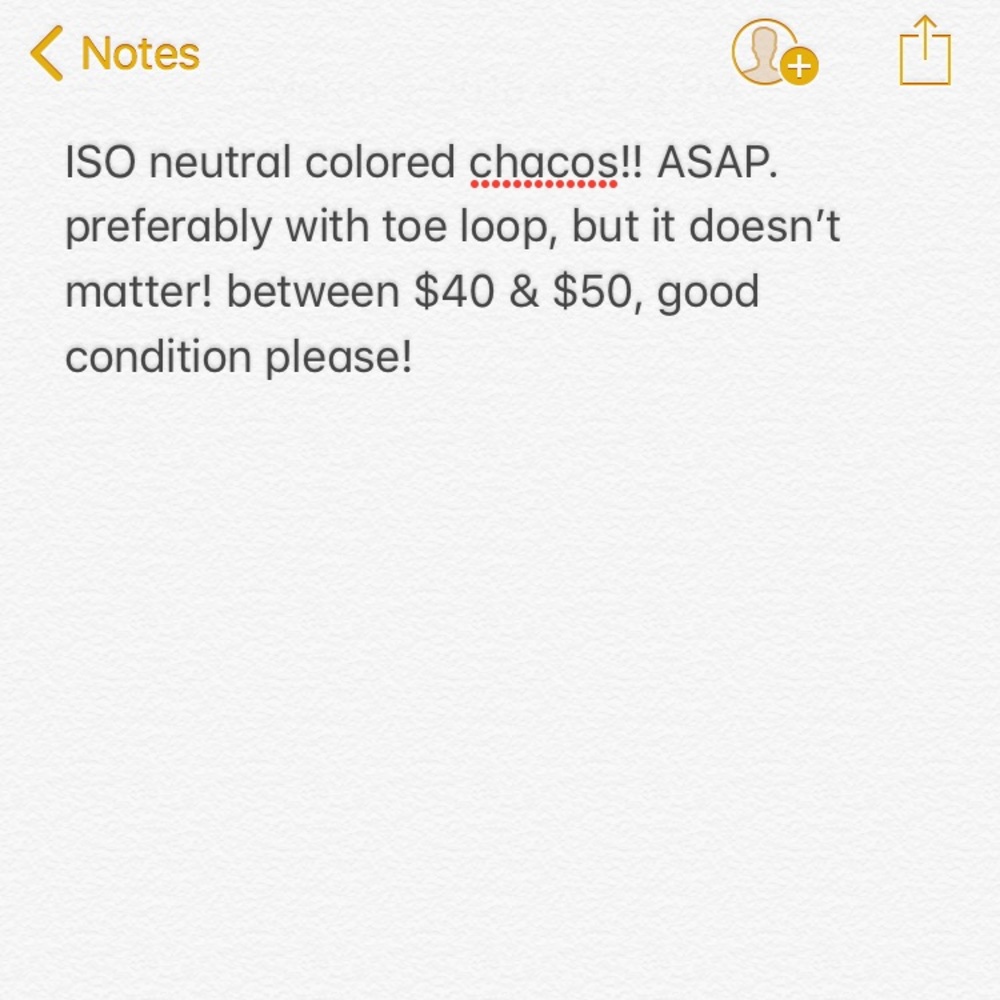 ISO Chaco Sandals